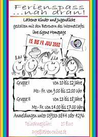 Plakat zu den Webkursen fr Kinder und Jugendliche