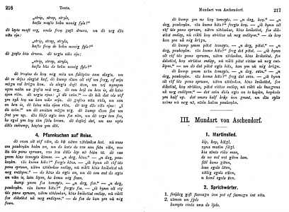 Seite 216 der Emslndischen Grammatik von 1908