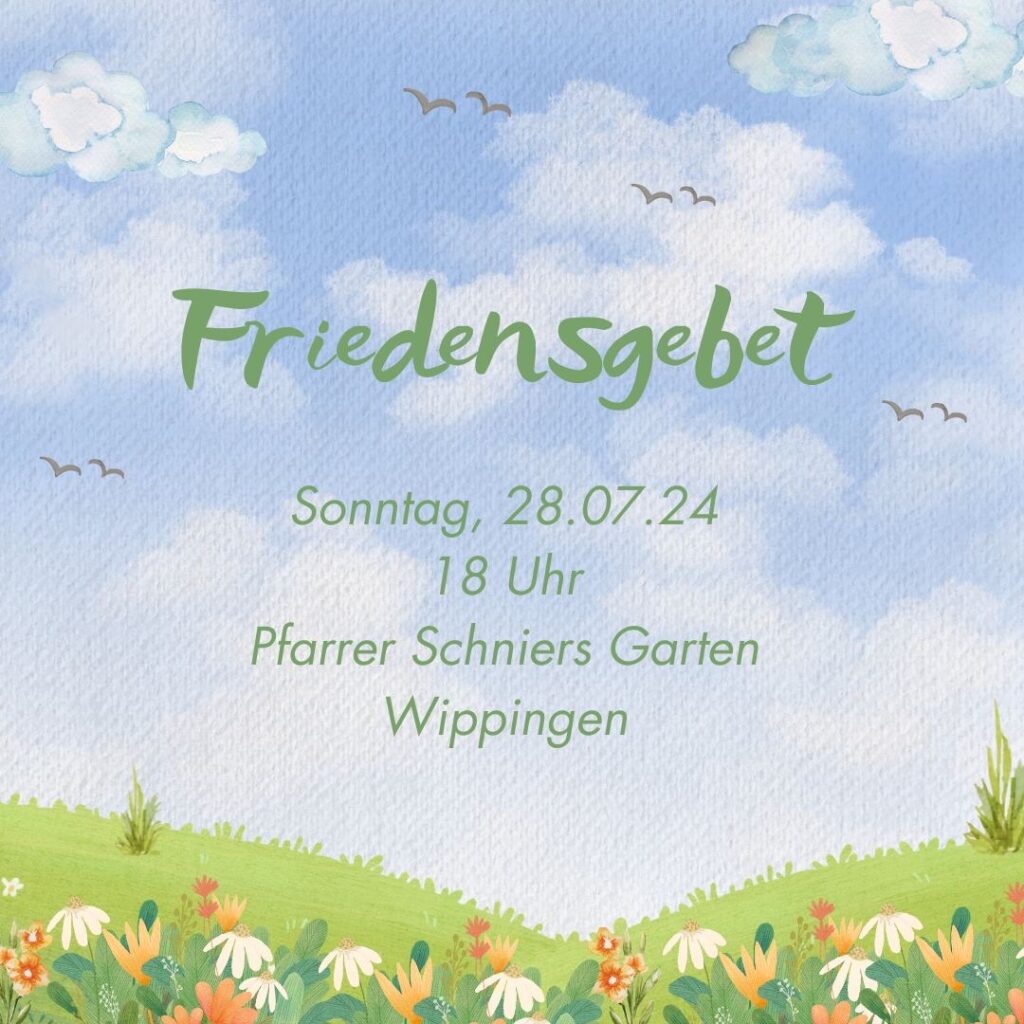 Flyer Friedensgebet 28.07.2024