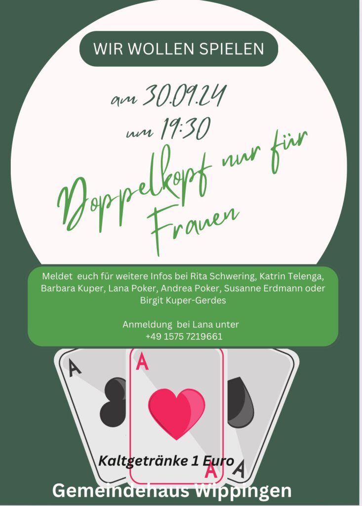 Flyer Doppelkoppturnier für Frauen