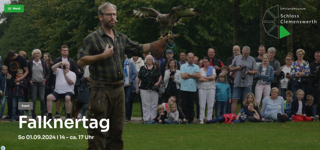 Screenshot Falknertag Schloss Clemenswerth