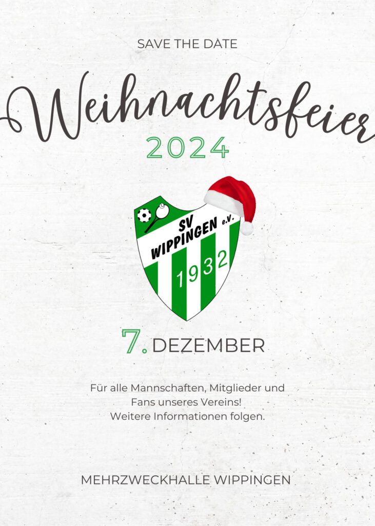 Flyer Weihnachtsfeier SV Wippingen 2024