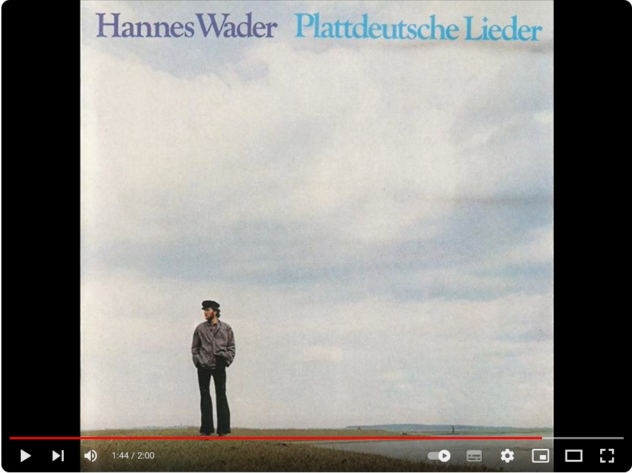 Hannes Wader Plattdeutsche Lieder Plattencover