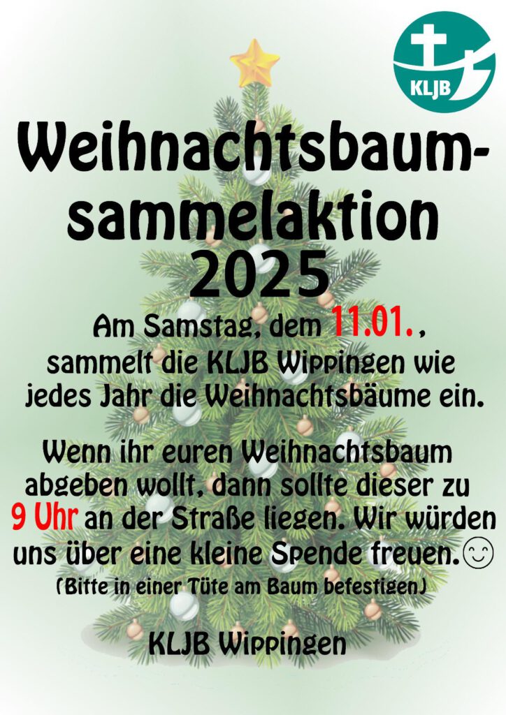 Flyer KLJB Weihnachtsbaumsammelaktion